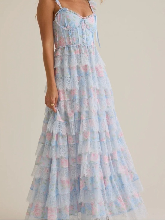 Altar'd State Dresses & Skirts - NEW NEW Altar’d State Blue and Pink Rhiannon Floral Maxi Dress Size XS, S, & L